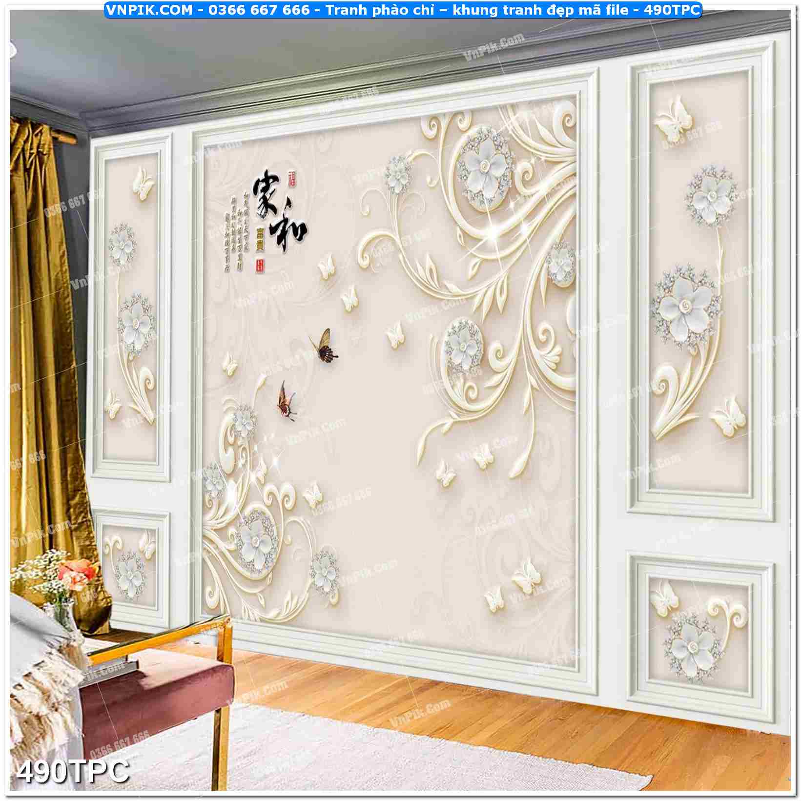 Tranh phào chỉ – khung tranh đẹp mã file 490TPC