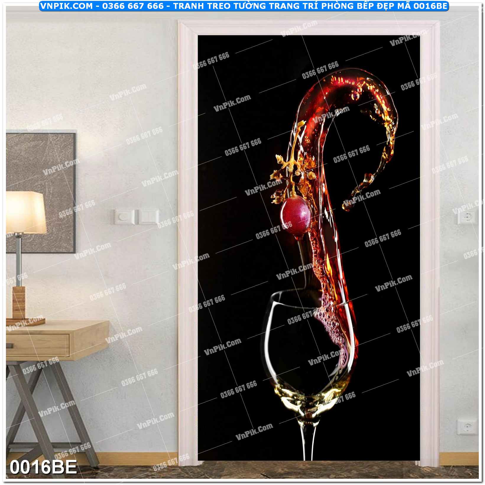 Tranh treo tường trang trí phòng bếp đẹp mã 0016BE