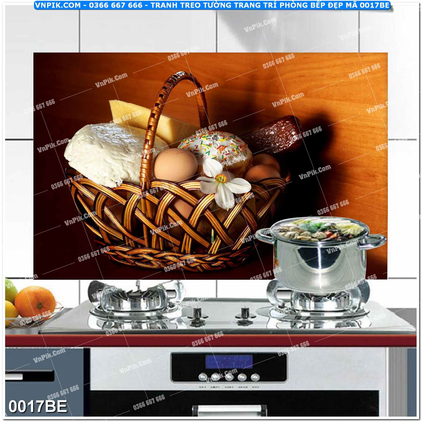Tranh treo tường trang trí phòng bếp đẹp mã 0017BE