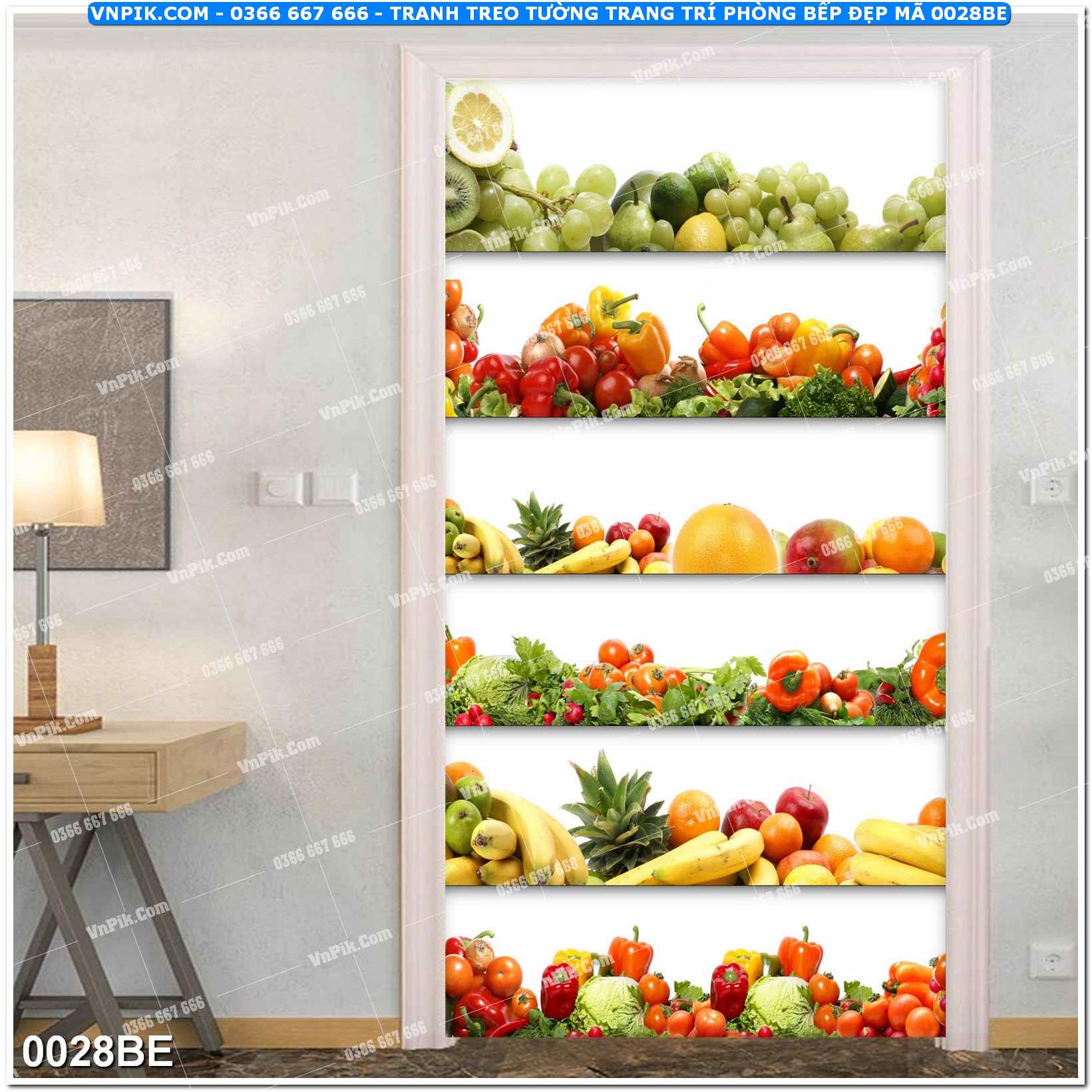 Tranh treo tường trang trí phòng bếp đẹp mã 0028BE