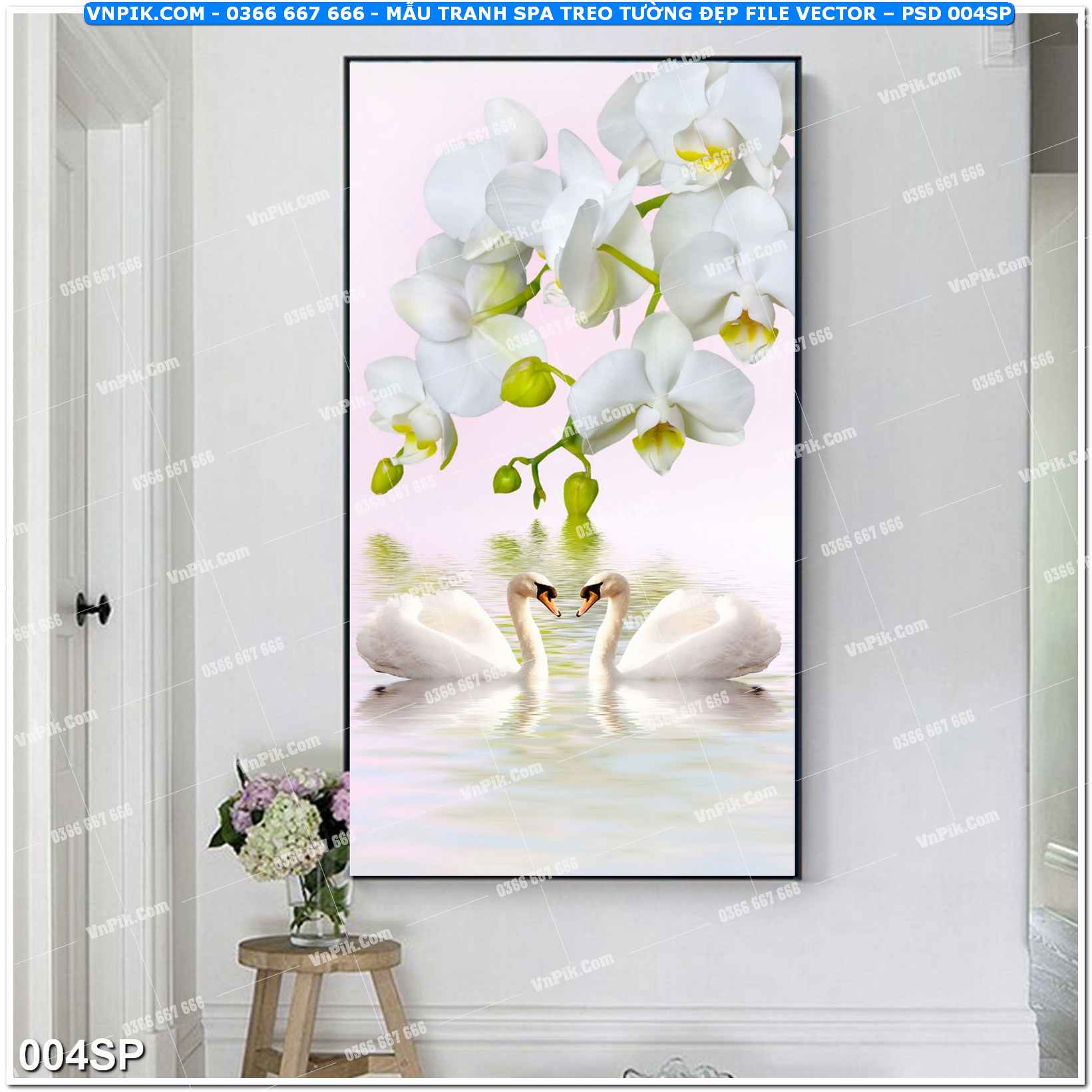 Mẫu tranh spa treo tường đẹp file vector – psd mẫu 004SP