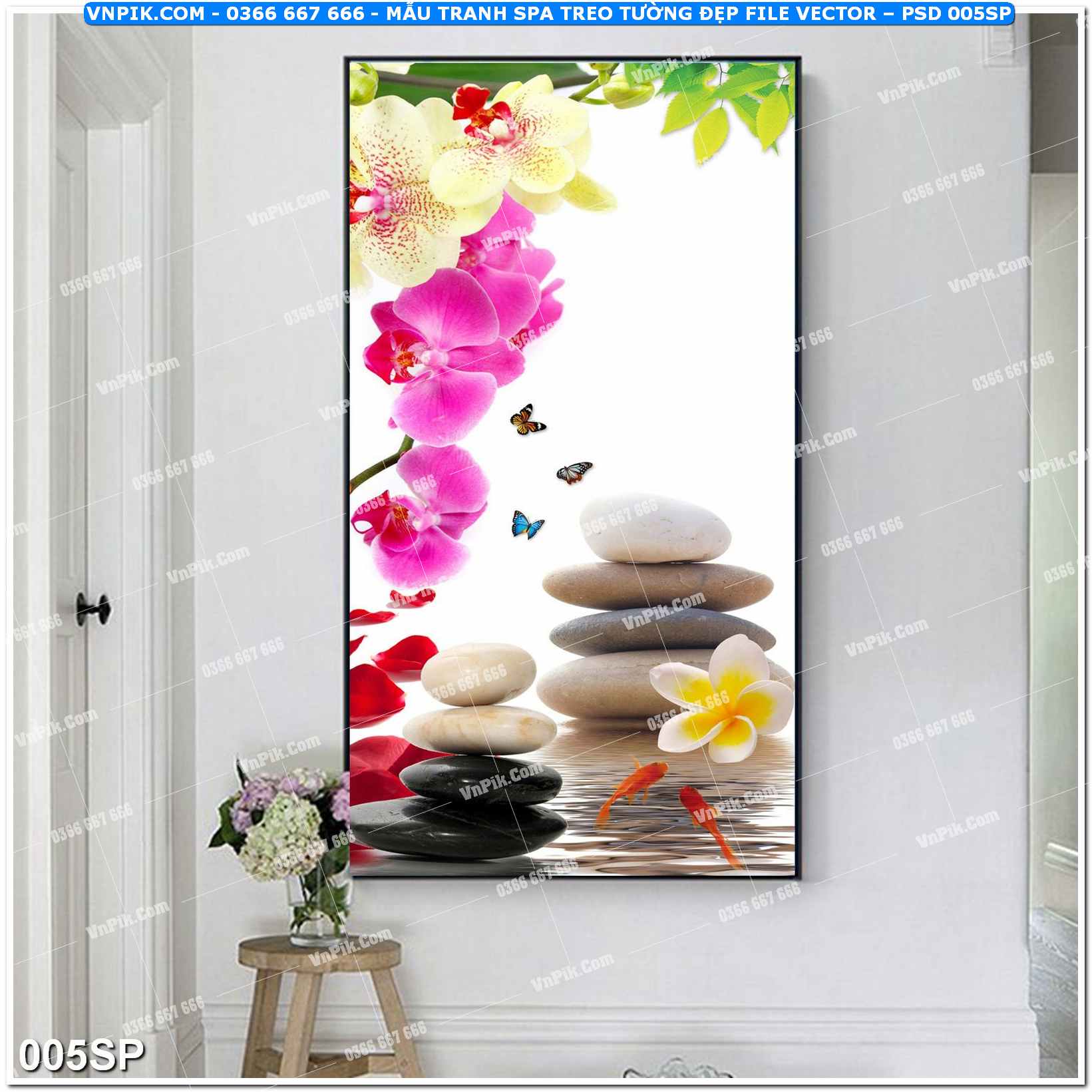 Mẫu tranh spa treo tường đẹp file vector – psd mẫu 005SP