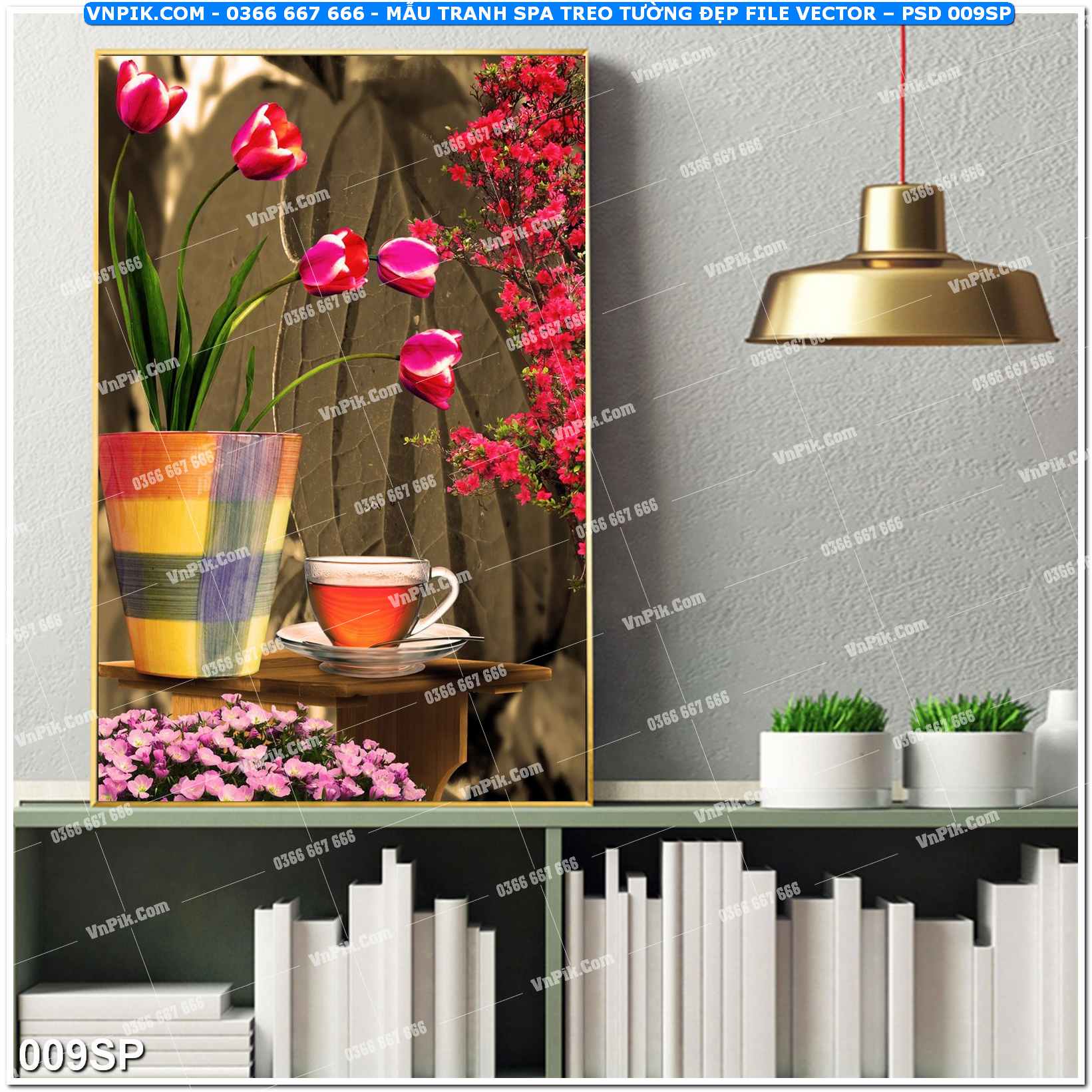 Mẫu tranh spa treo tường đẹp file vector – psd mẫu 009SP