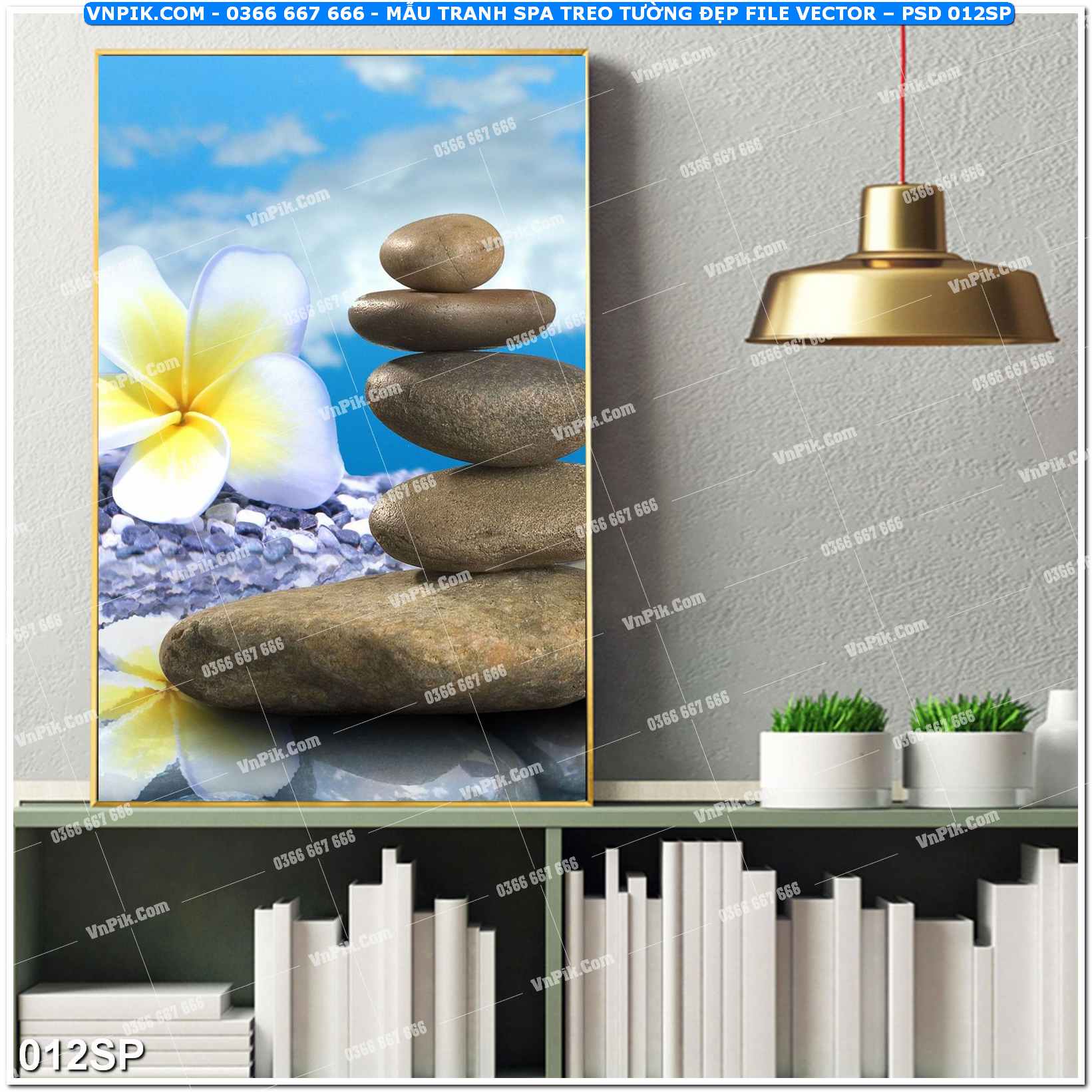 Mẫu tranh spa treo tường đẹp file vector – psd mẫu 012SP