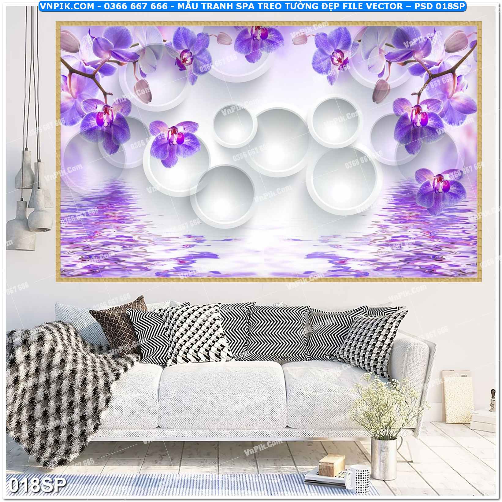 Mẫu tranh spa treo tường đẹp file vector – psd mẫu 018SP