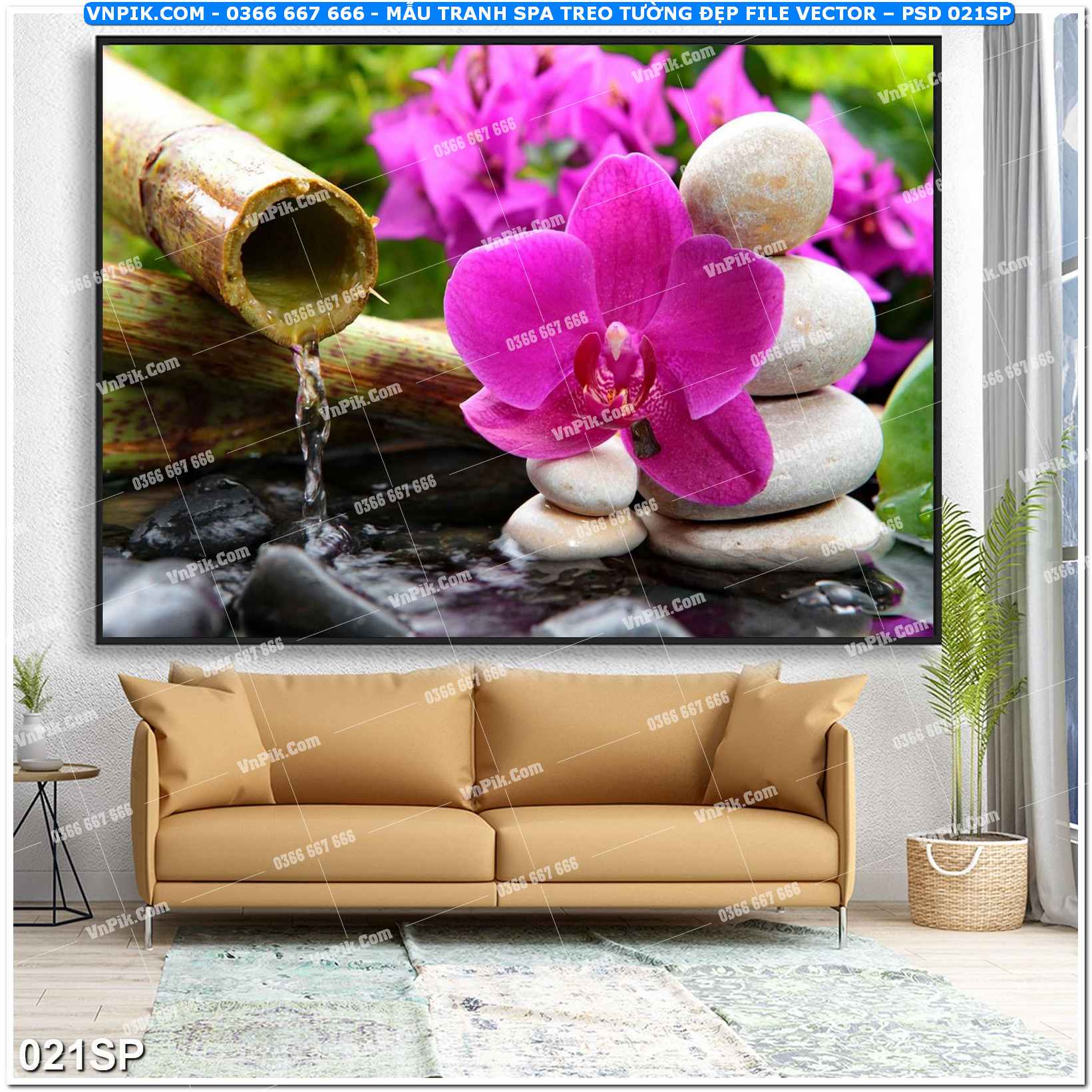 Mẫu tranh spa treo tường đẹp file vector – psd mẫu 021SP
