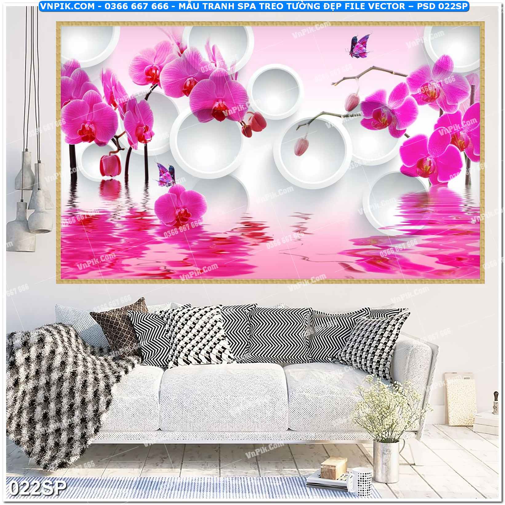 Mẫu tranh spa treo tường đẹp file vector – psd mẫu 022SP