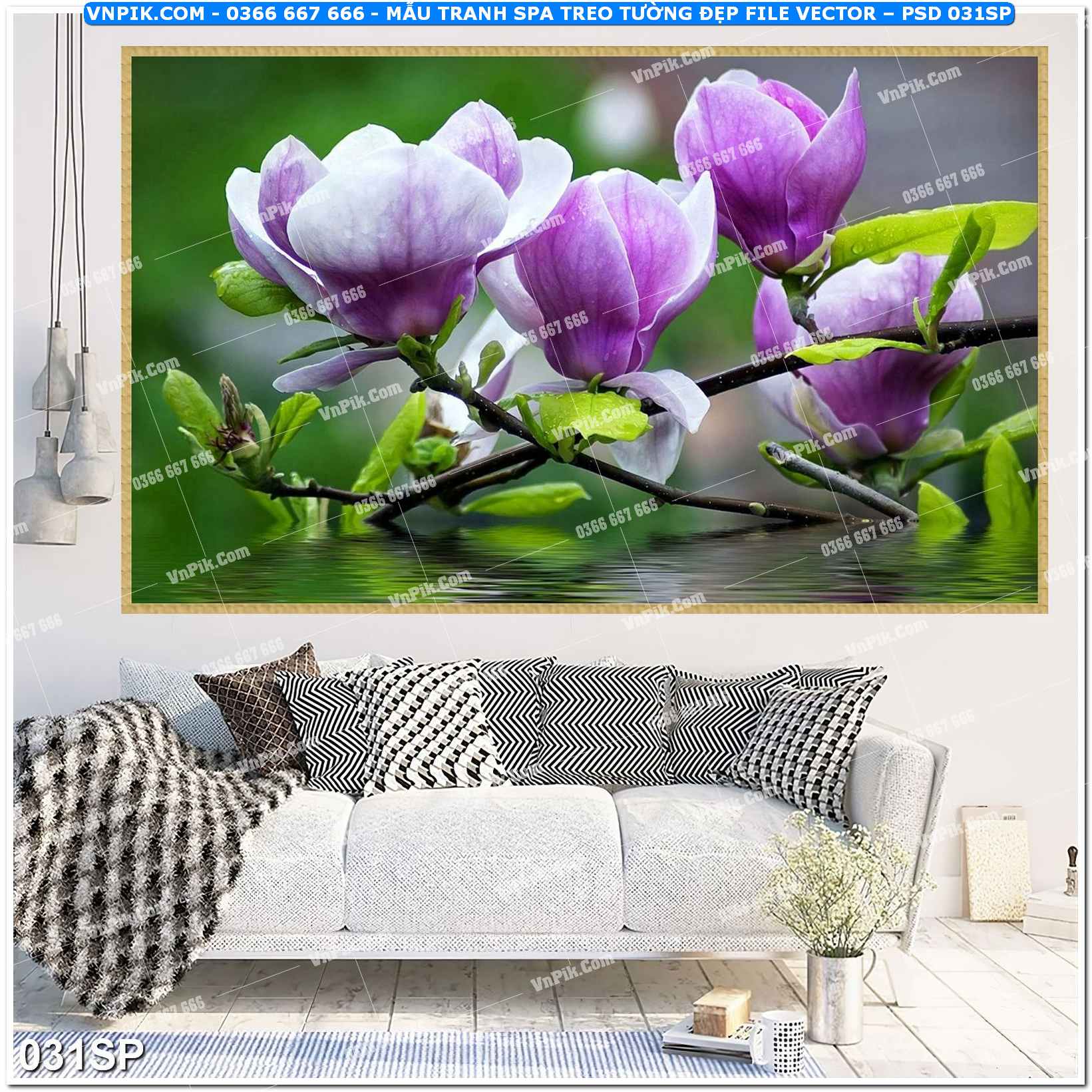 Mẫu tranh spa treo tường đẹp file vector – psd mẫu 031SP