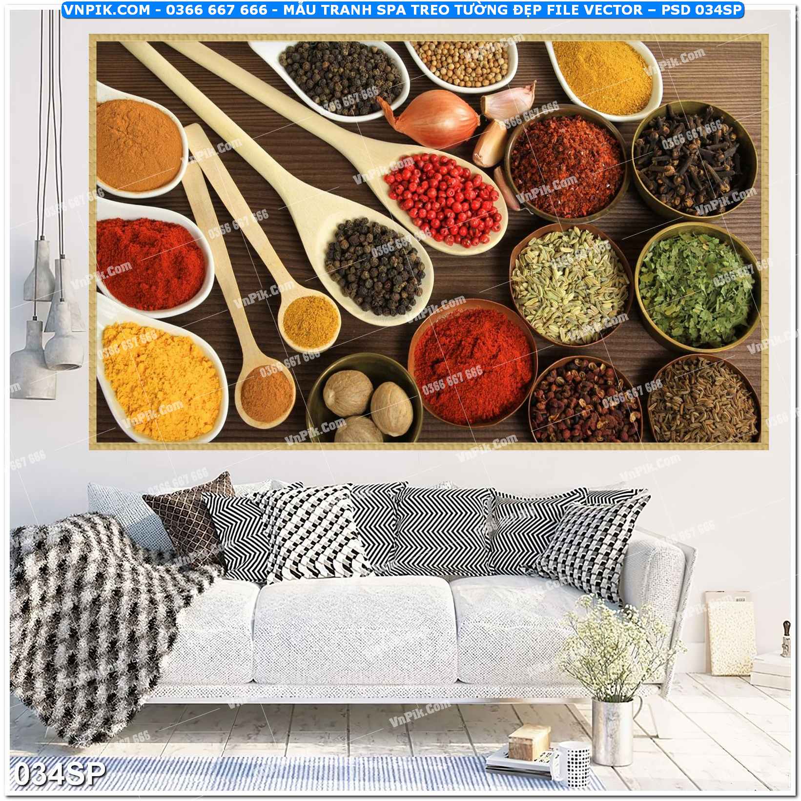 Mẫu tranh spa treo tường đẹp file vector – psd mẫu 034SP