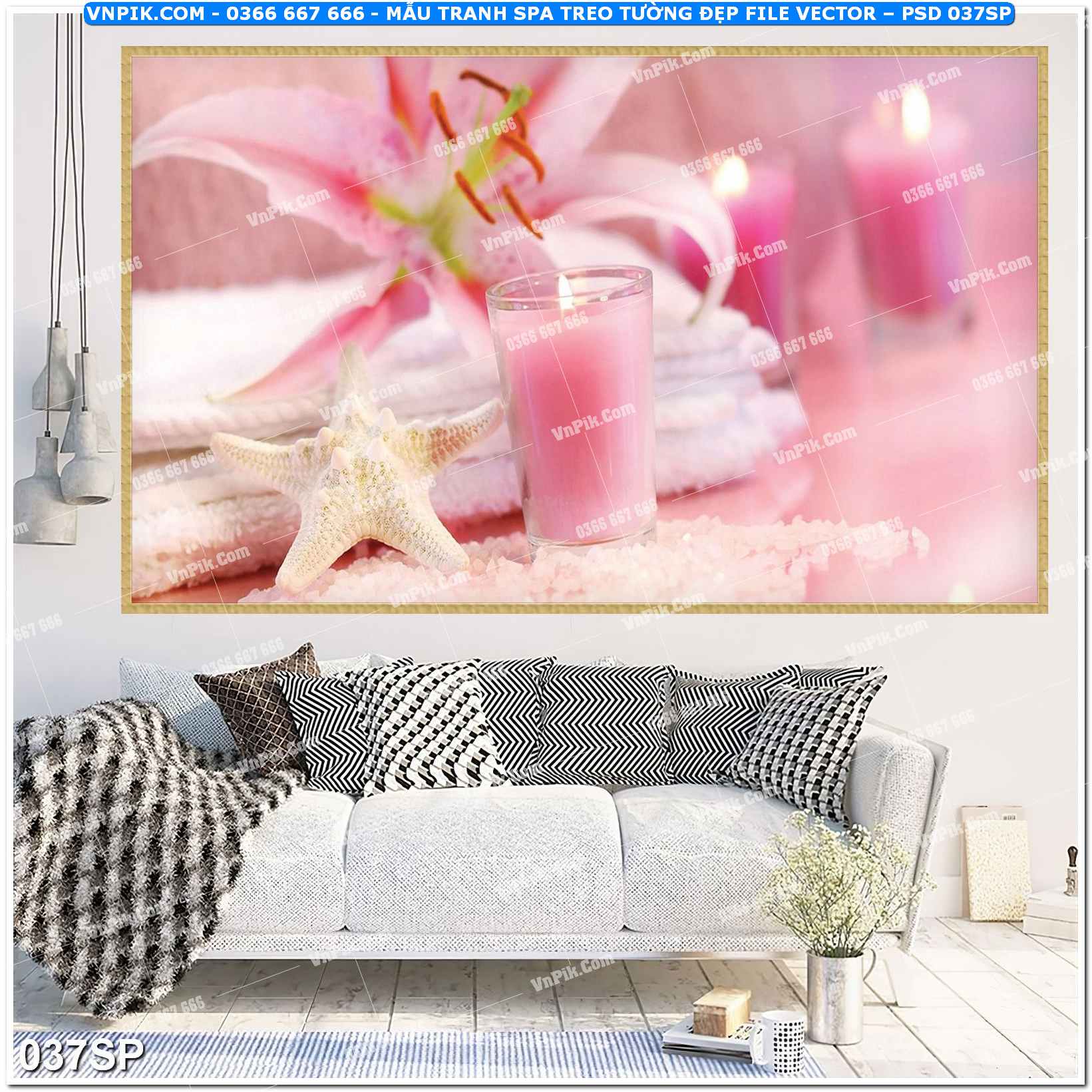 Mẫu tranh spa treo tường đẹp file vector – psd mẫu 037SP