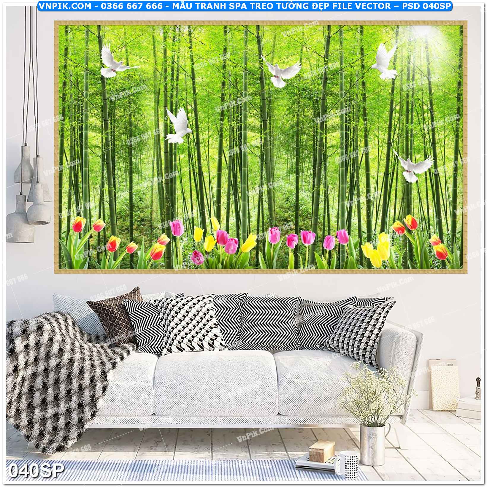 Mẫu tranh spa treo tường đẹp file vector – psd mẫu 040SP