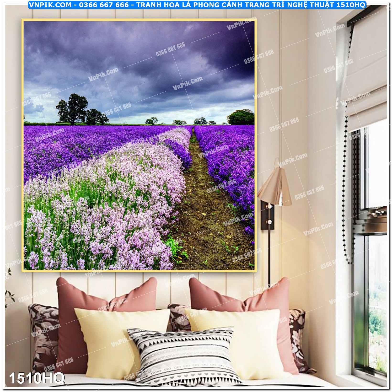 Tranh hoa lá phong cảnh trang trí nghệ thuật 1510HQ