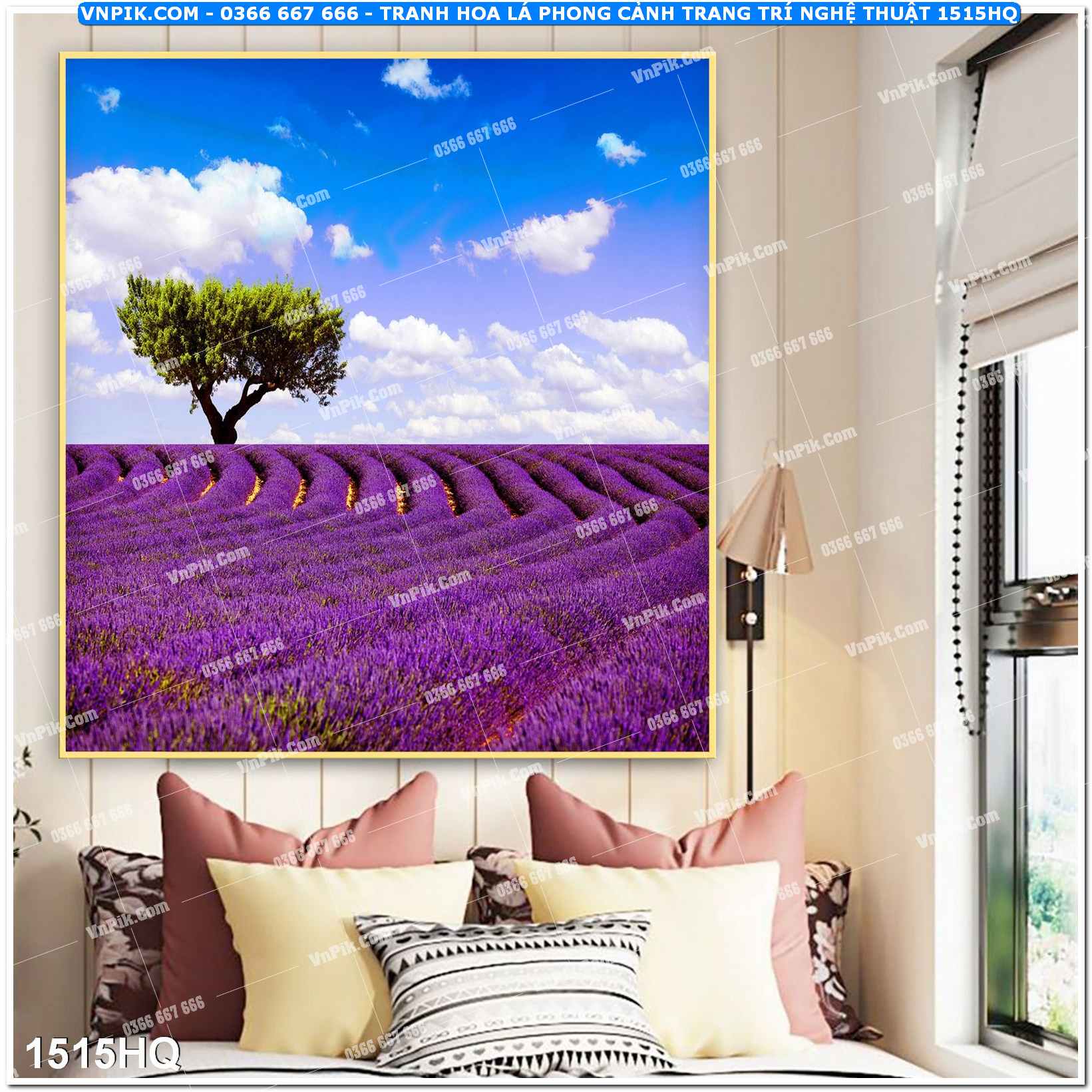 Tranh hoa lá phong cảnh trang trí nghệ thuật 1515HQ