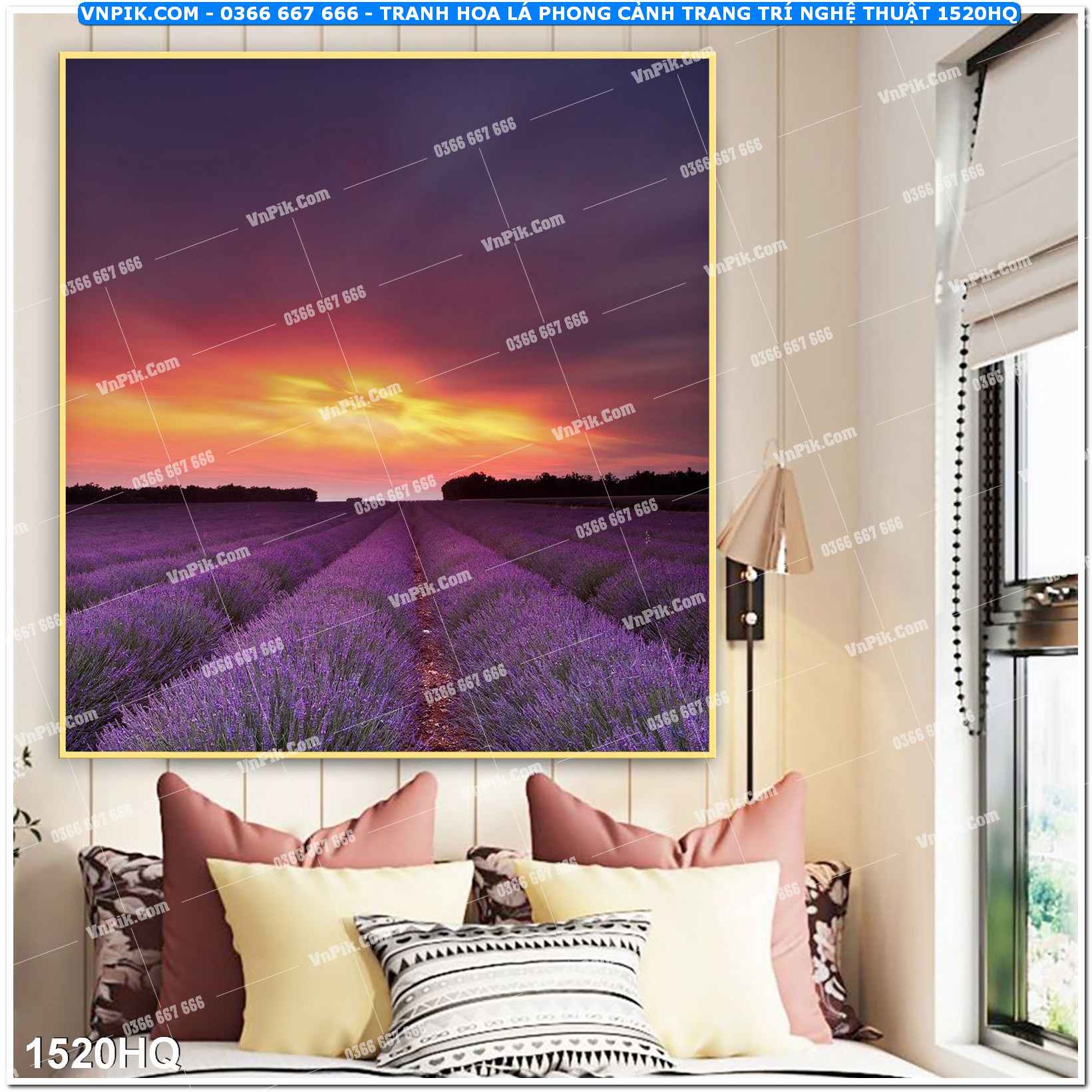 Tranh hoa lá phong cảnh trang trí nghệ thuật 1520HQ