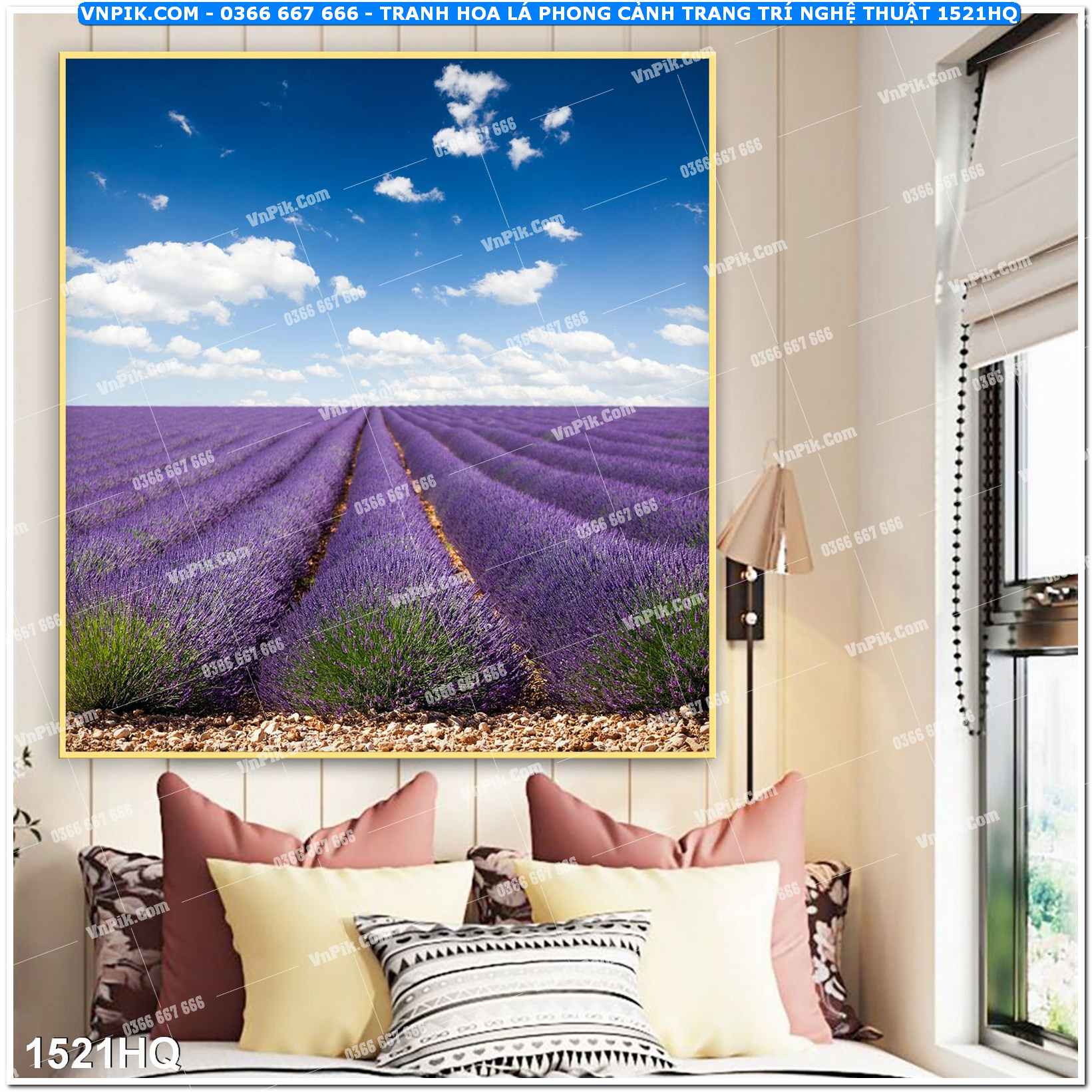 Tranh hoa lá phong cảnh trang trí nghệ thuật 1521HQ