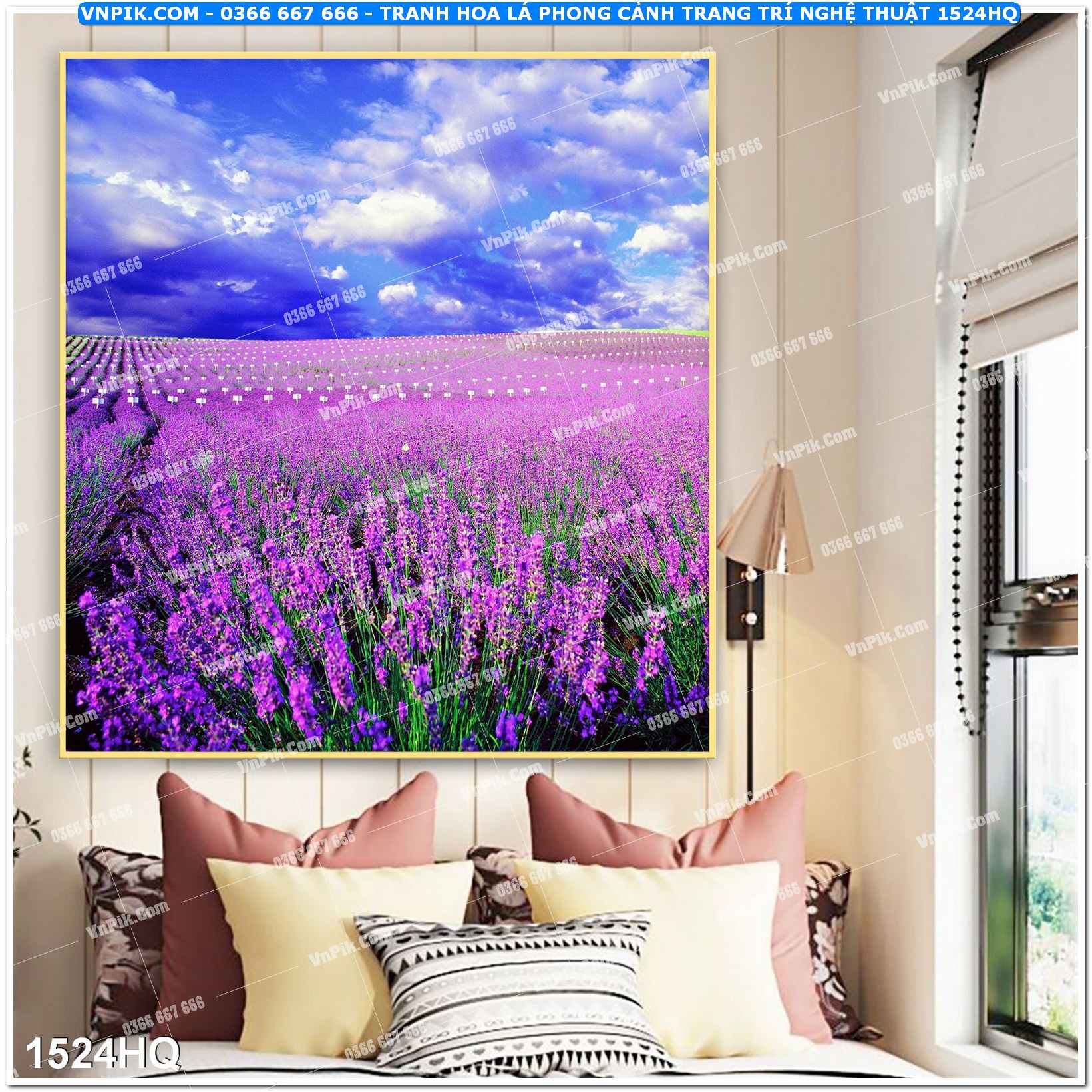 Tranh hoa lá phong cảnh trang trí nghệ thuật 1524HQ
