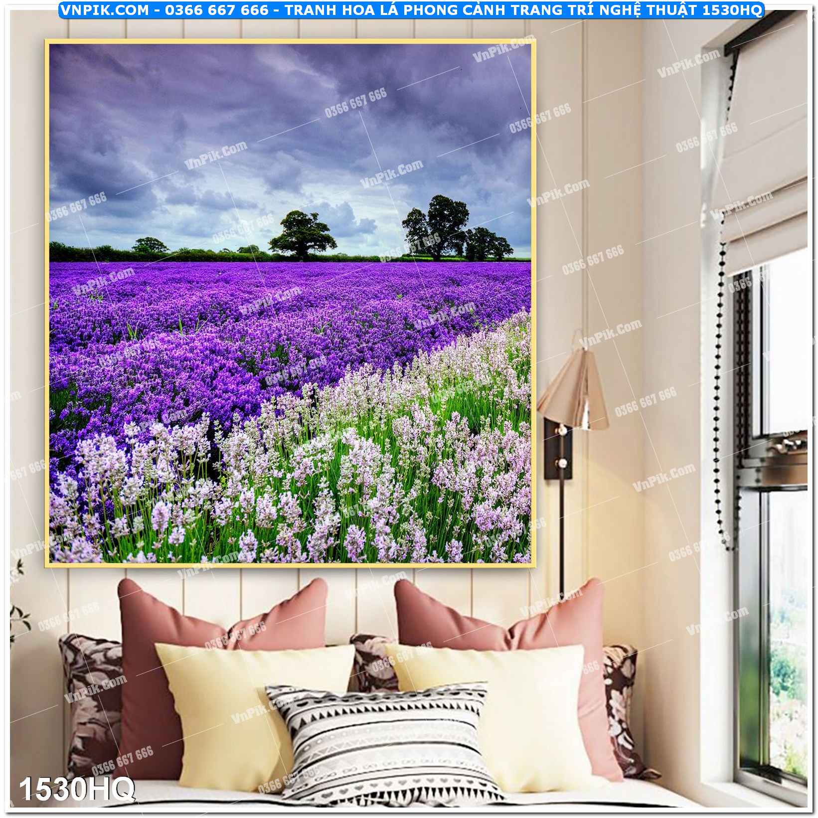 Tranh hoa lá phong cảnh trang trí nghệ thuật 1530HQ