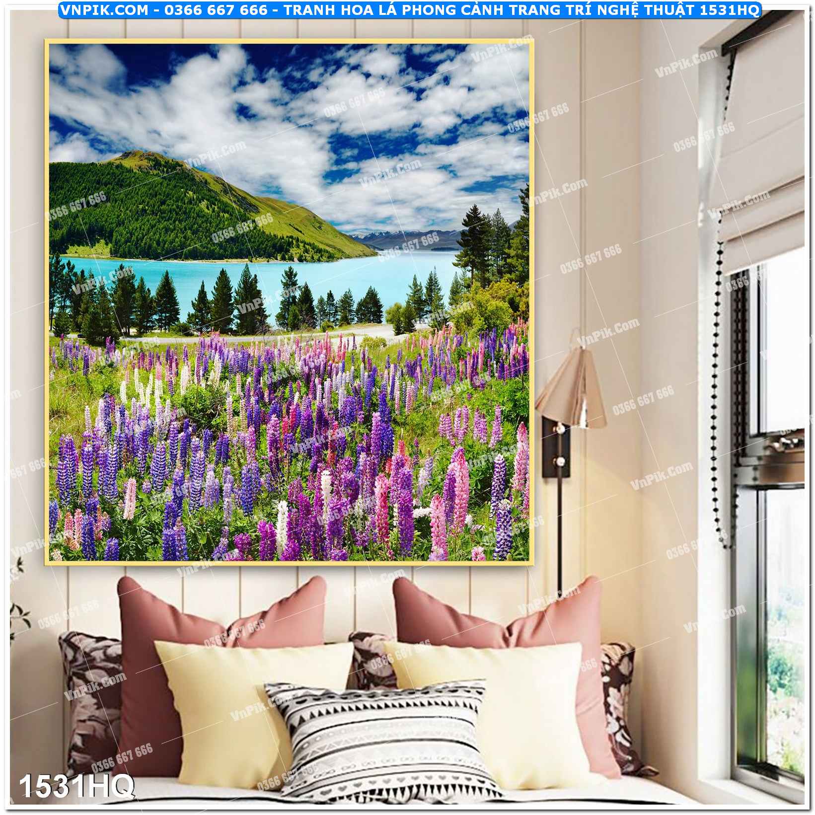 Tranh hoa lá phong cảnh trang trí nghệ thuật 1531HQ