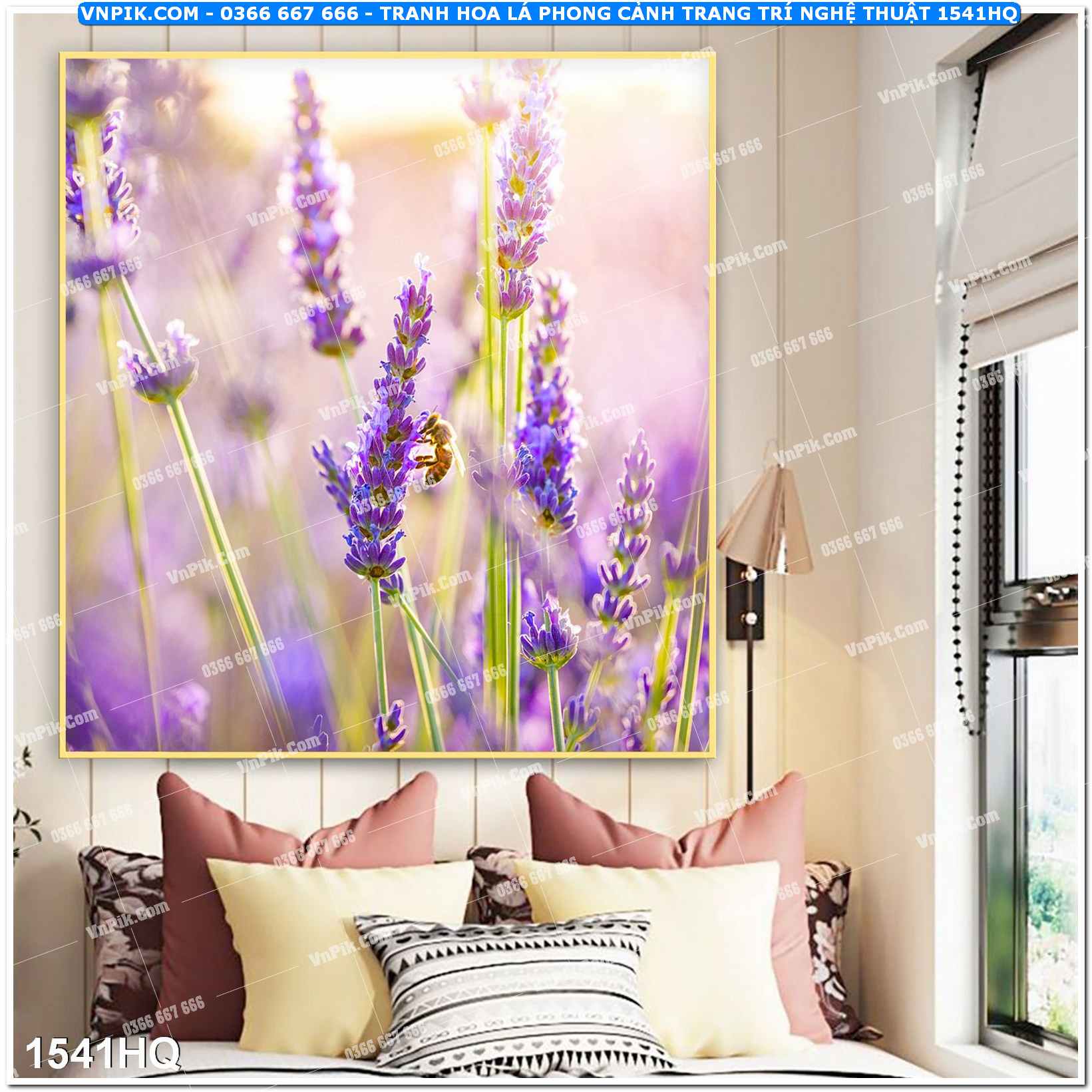 Tranh hoa lá phong cảnh trang trí nghệ thuật 1541HQ