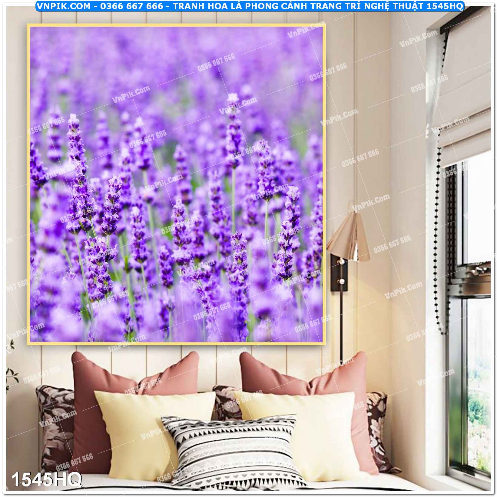 Tranh hoa lá phong cảnh trang trí nghệ thuật 1545HQ