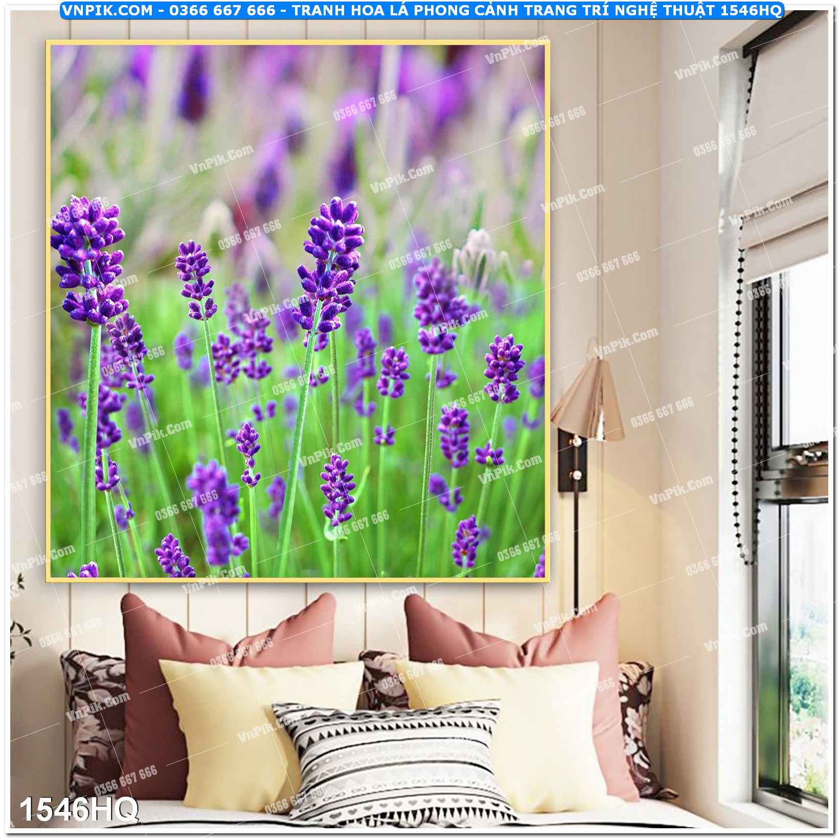 Tranh hoa lá phong cảnh trang trí nghệ thuật 1546HQ