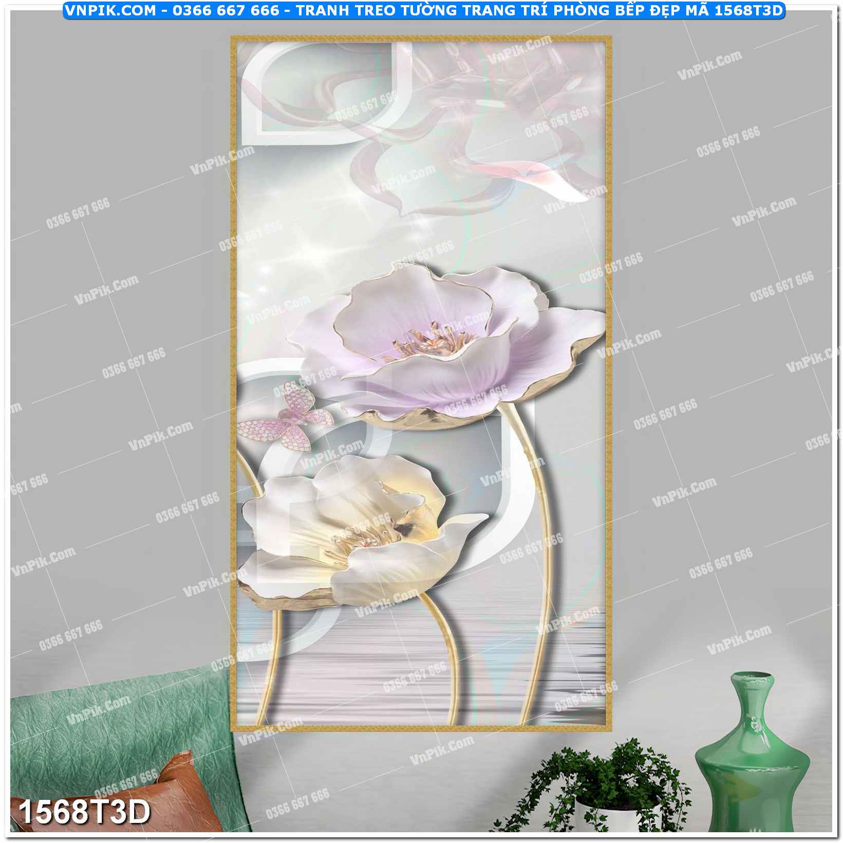 Trah Treo Tường – Tranh 3D Hiện Đại 1568T3D