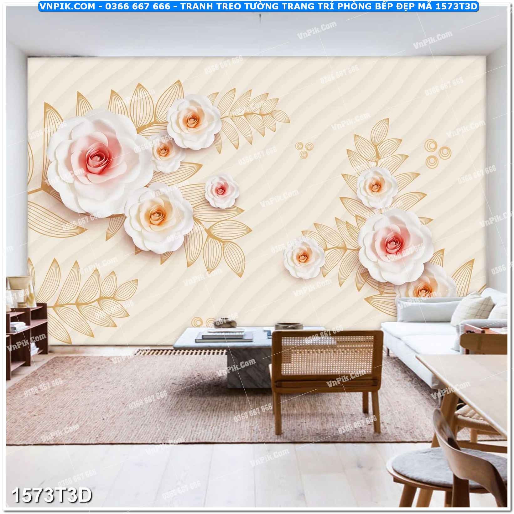 Trah Treo Tường – Tranh 3D Hiện Đại 1573T3D