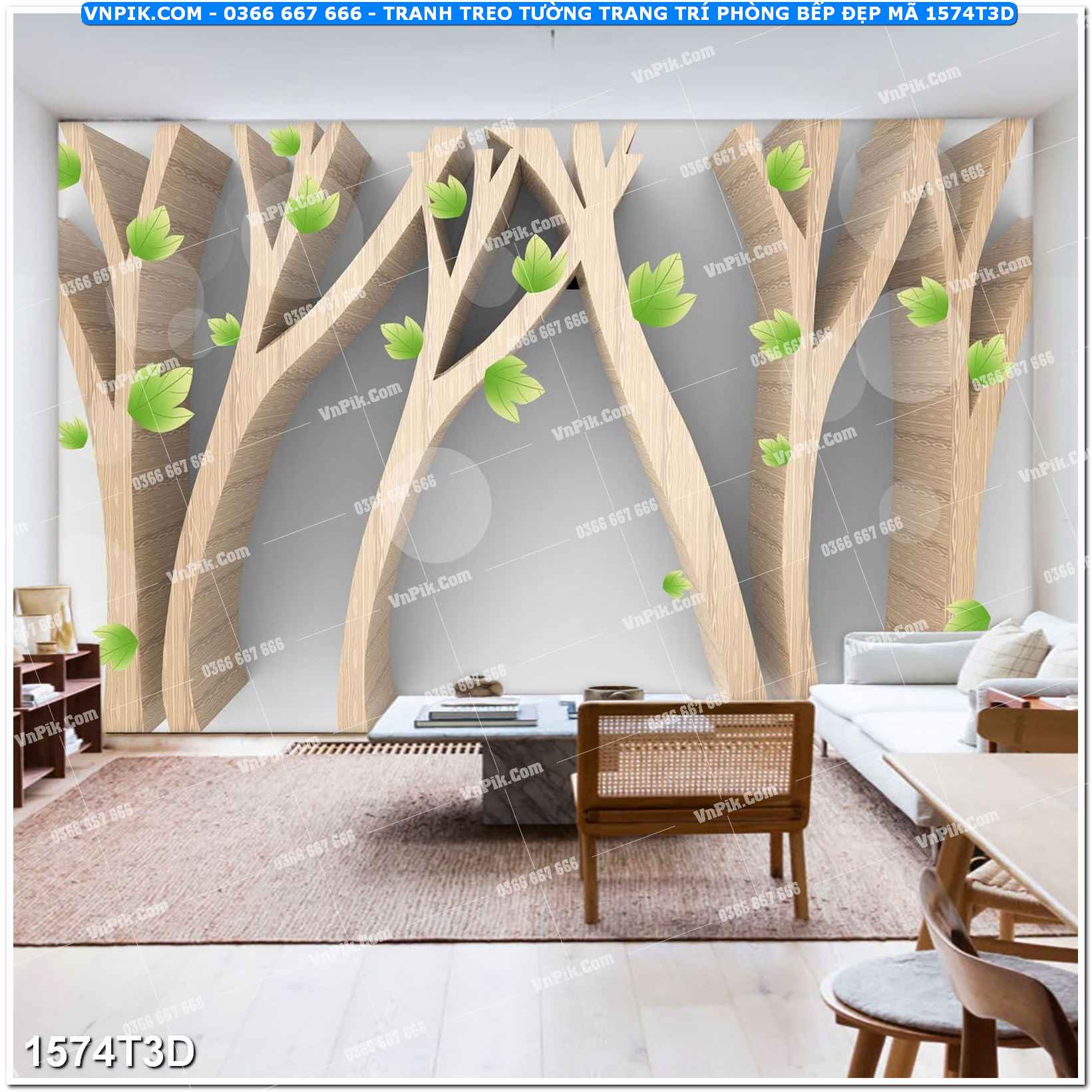 Trah Treo Tường – Tranh 3D Hiện Đại 1574T3D