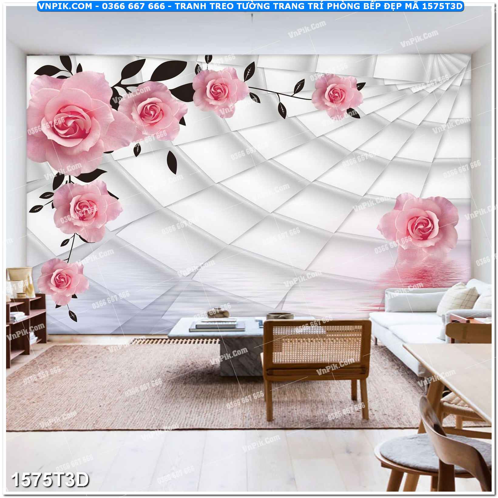 Trah Treo Tường – Tranh 3D Hiện Đại 1575T3D
