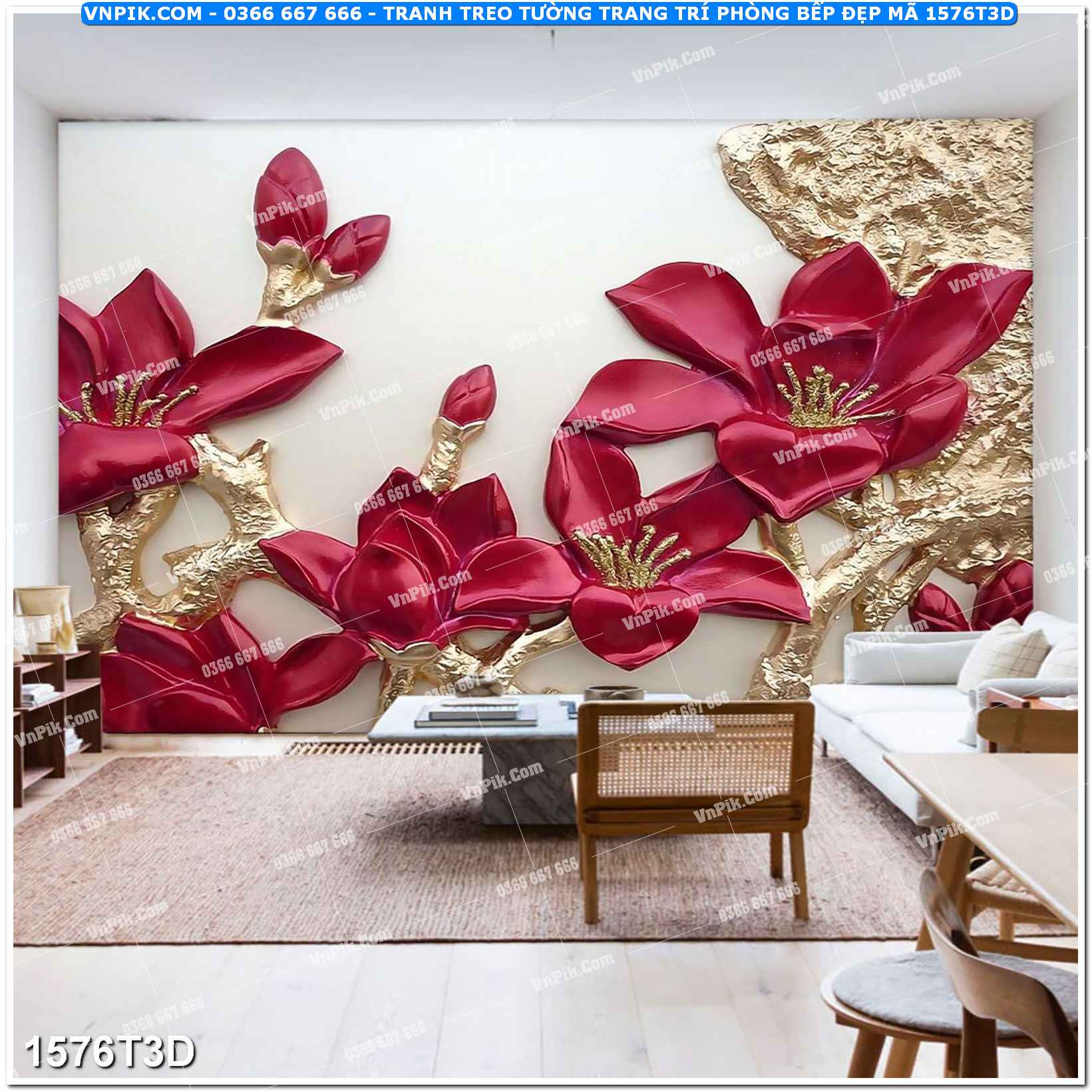Trah Treo Tường – Tranh 3D Hiện Đại 1576T3D