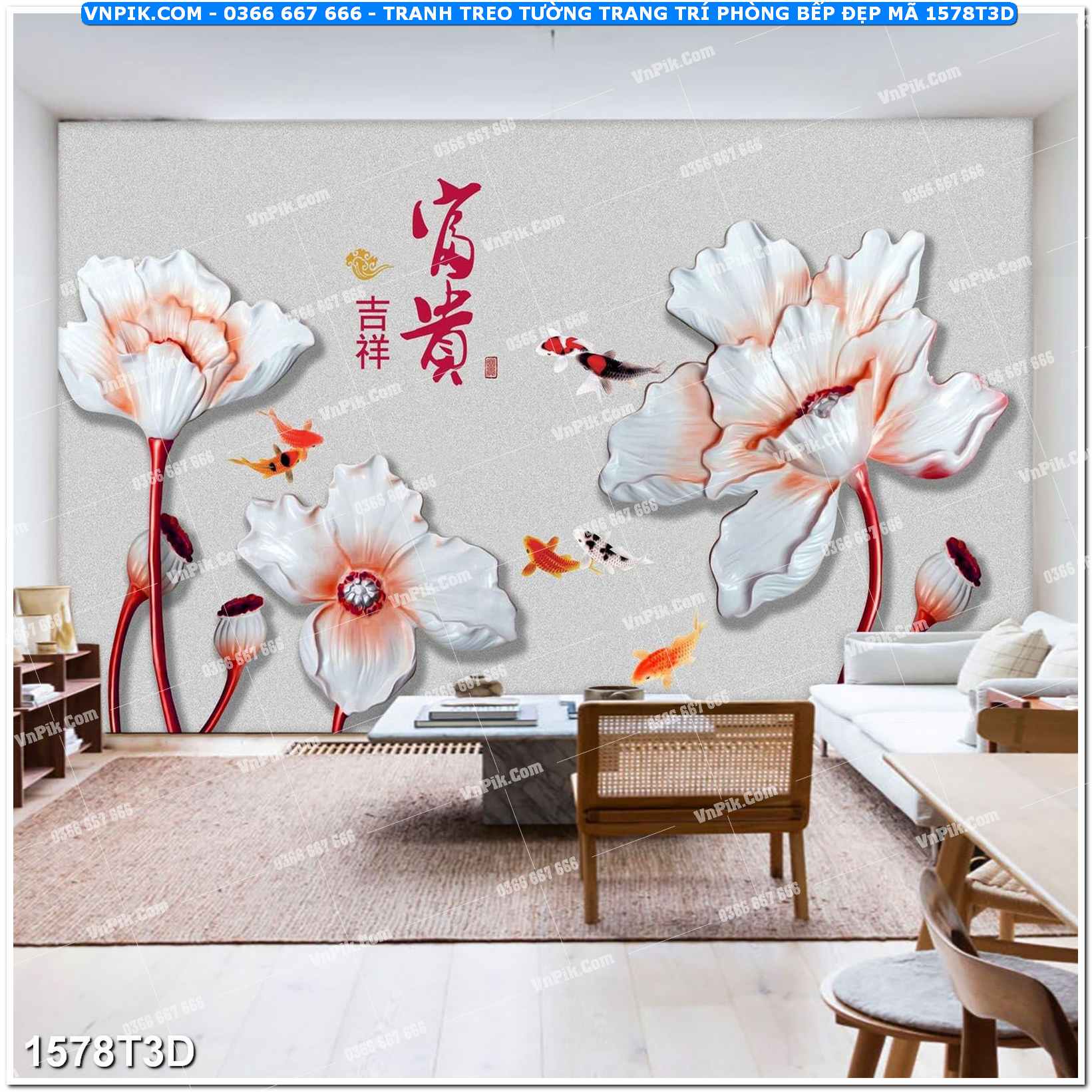 Trah Treo Tường – Tranh 3D Hiện Đại 1578T3D
